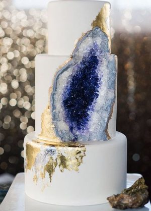 Wedding Cake Trends - Geode Inspired by Intricate Icings Cake Design