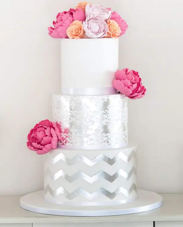 Wedding Cake Trends - Metallic Wedding Cake by Coco Cakes