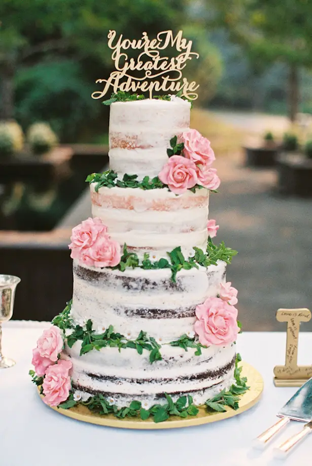 Wedding Cake Trends - Naked Cake - photo by Jamie Rae Photography