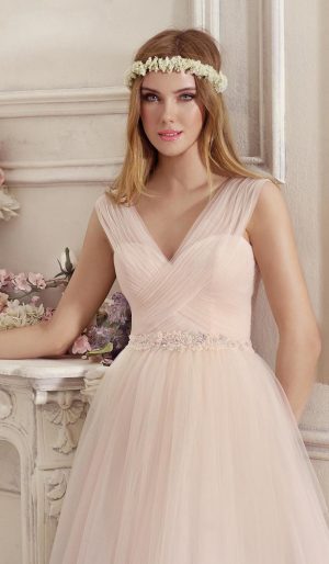 Blush ballgown Wedding Dress by Fara Sposa 2017 Bridal Collection