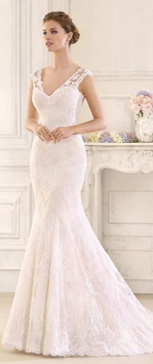 Lace fitted Wedding Dress by Fara Sposa 2017 Bridal Collection