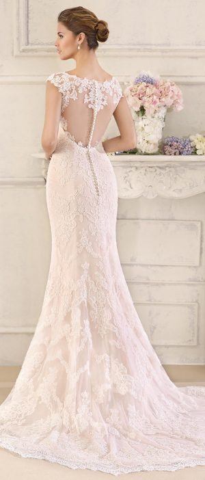 Lace back fitted Wedding Dress by Fara Sposa 2017 Bridal Collection