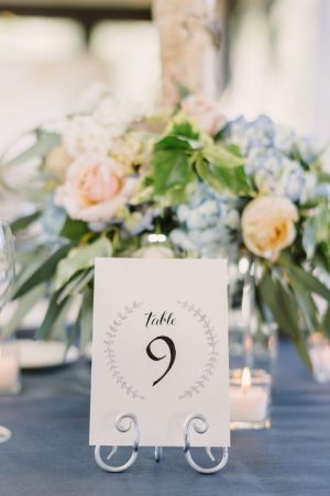 Wedding table number - Hunter Photographic