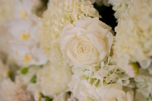 White bridal shower flowers - Cary Diaz Photography