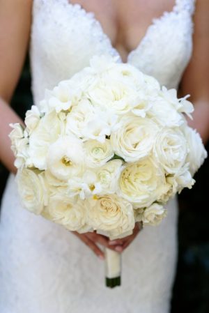 All white wedding bouquet - Katie Whitcomb