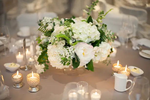 Mercury Glass wedding centerpiece - Erin Johnson Photography