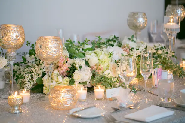 Long wedding centerpiece - Erin Johnson Photography
