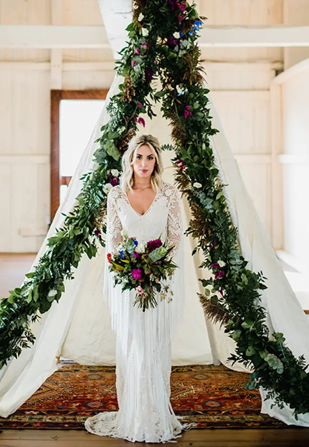 Fresh Floral-Inspired Wedding Dress -Love Me Do Photography