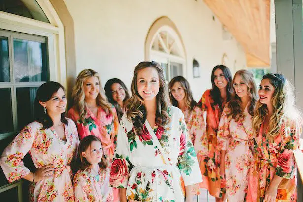 Floral Bridesmaid Robes -Em Taylor Photo