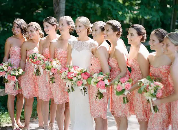 Floral Bridesmaid Dresses - Hunter Photographic
