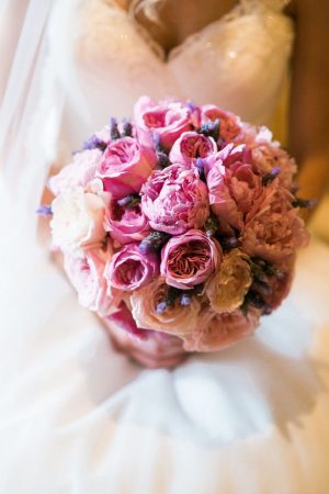 Pink and purple wedding bouquet - Style and Story Photography