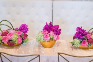 Pink flower wedding centerpiece - Ace Cuervo Photography