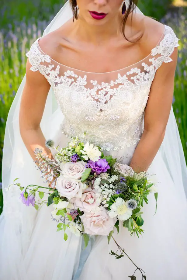Purple wedding bouquet - Kristen Borelli Photography