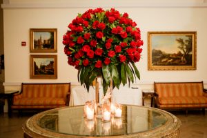 Red roses wedding centerpiece - Cody Raisig Photography