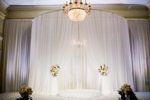 Draping wedding ceremony decor - Style and Story Photography