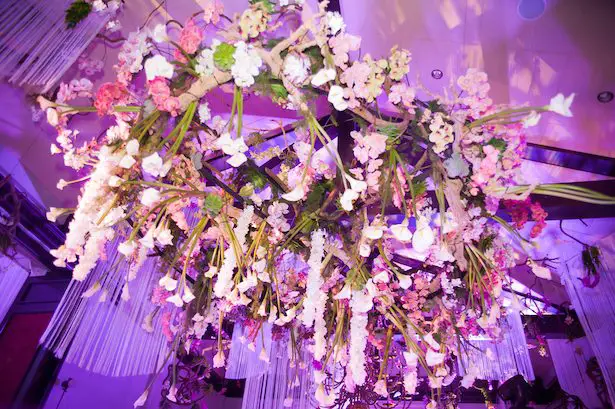 Wedding hanging floral decor - Ace Cuervo Photography