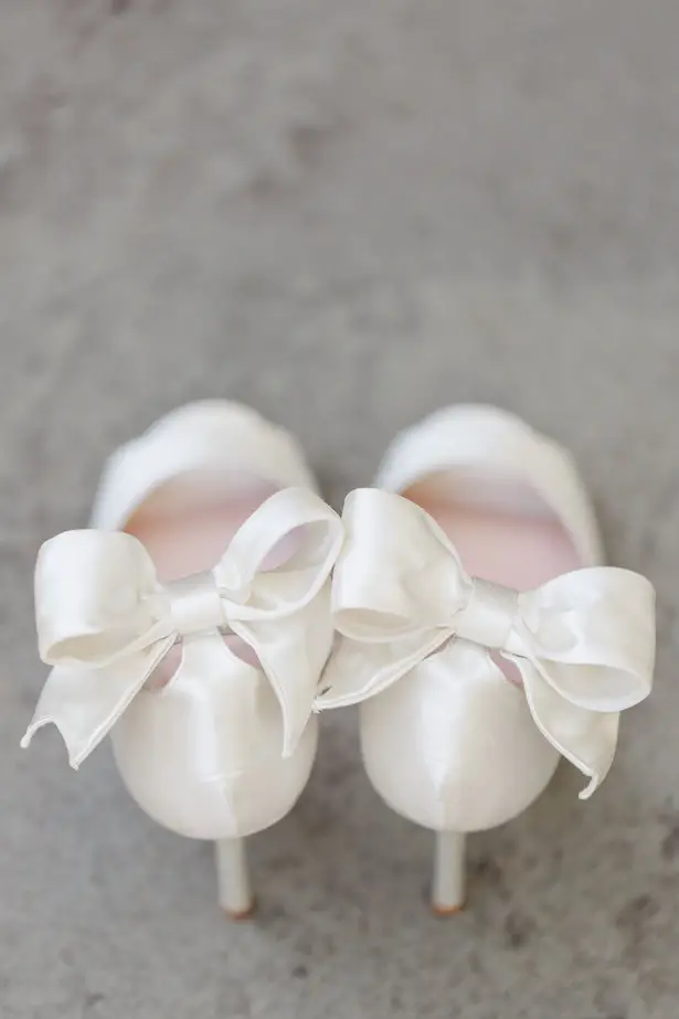 Bow wedding shoes - Alicia Lacey Photography