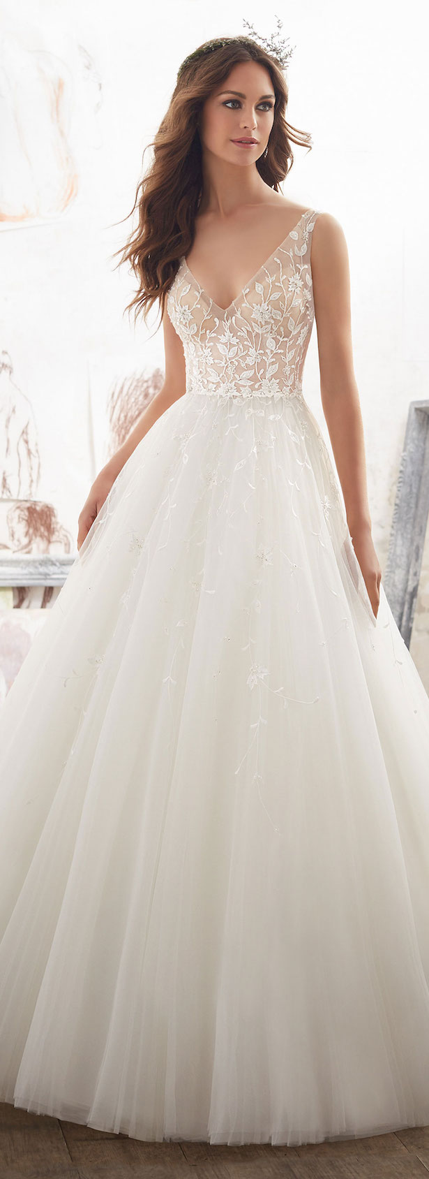 mori lee wedding dress by madeline gardener