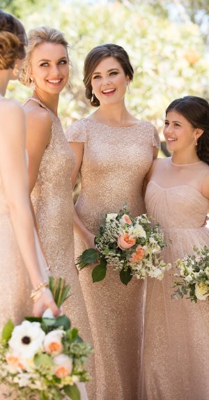 Floor Length Sequin Bridesmaid Dress by Sorella Vita