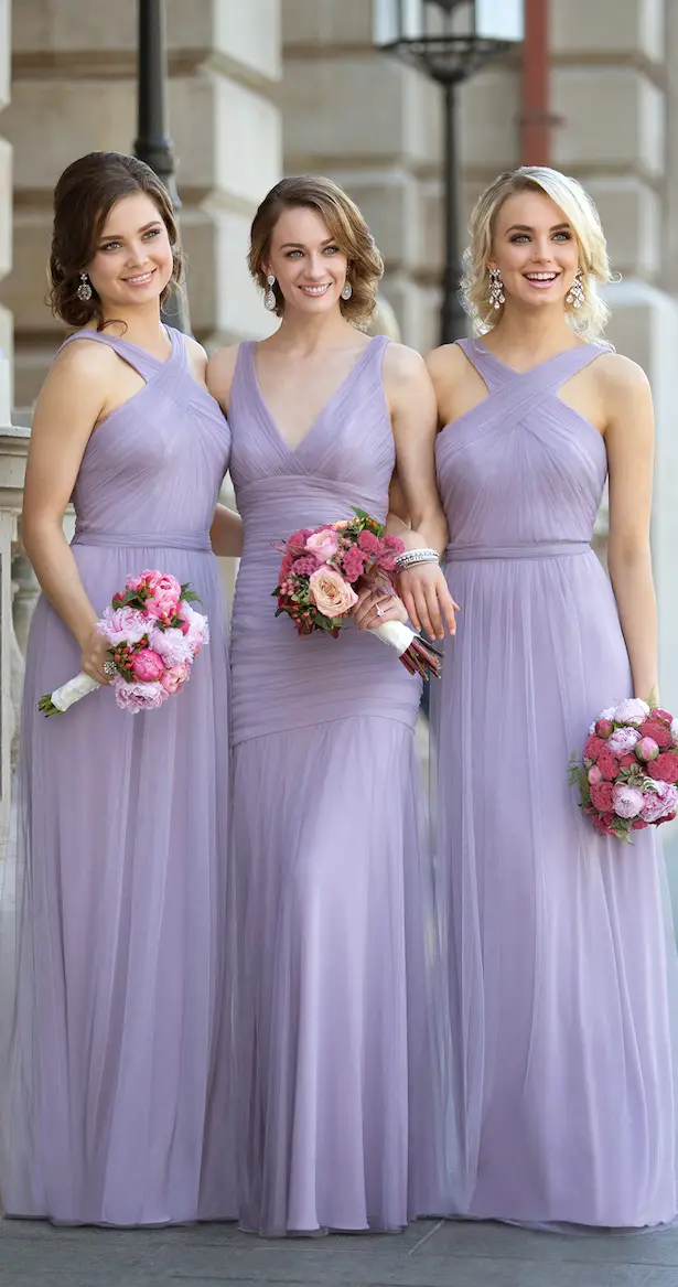 Pastel purple bridesmaid dresses online