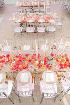 Glamorous Wedding Tablescape - Design + via: White Lilac Inc.