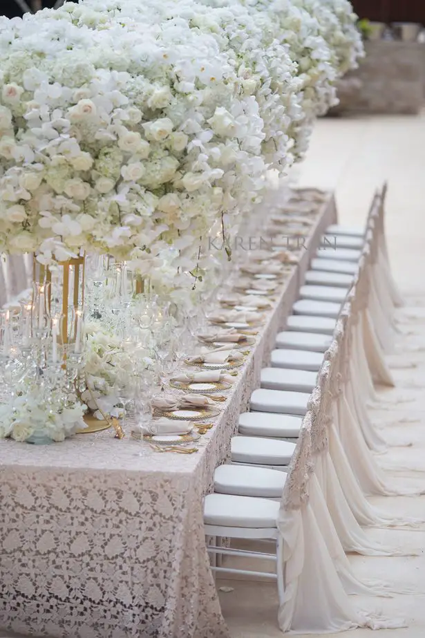Luxury Wedding Tablescape - via The Floral Experience