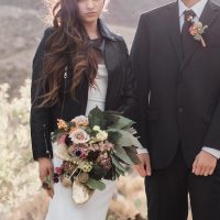 Wedding Leather jacket -Coffee Creative Photography