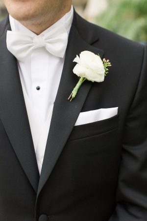 White groom boutonniere - PSJ Photography