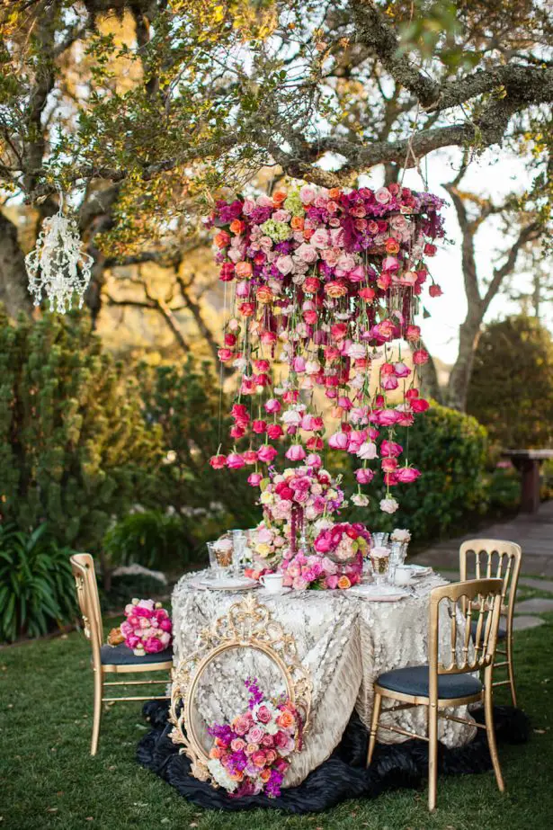 Wedding Installation | Hanging Floral Wedding Centerpiece