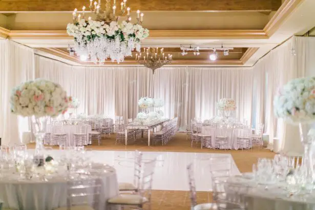 Wedding Installation | Floral Chandelier -Posh Peony - Venue- Pelican Hill - Planning- Pure Lavish Events