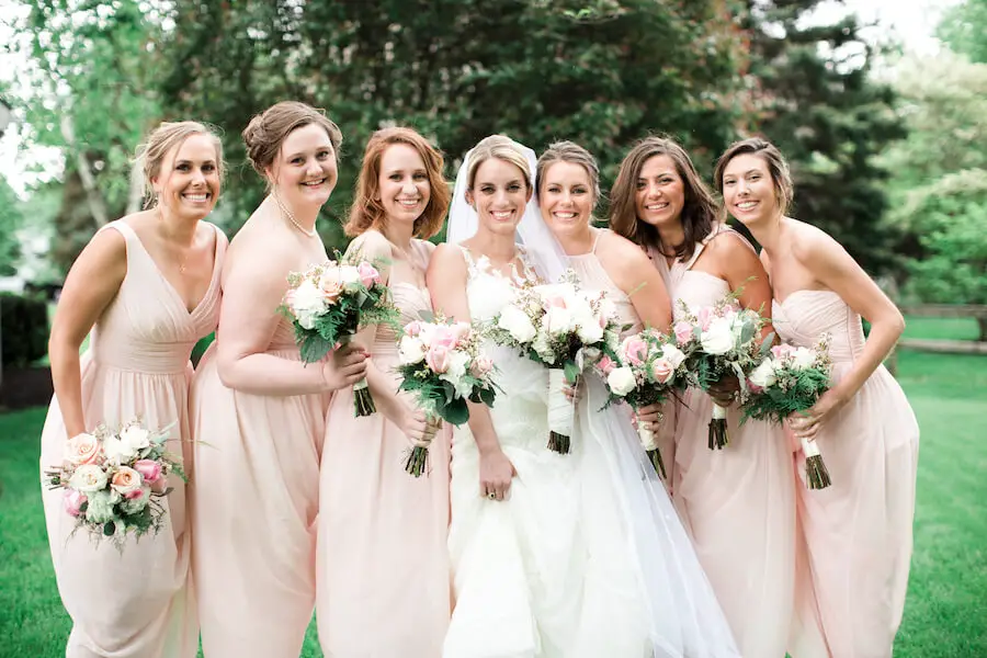Blush Bridesmaid dresses - Lindsay Campbell Photography