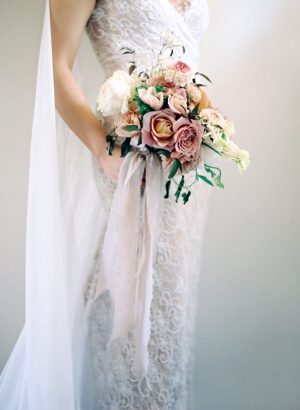 Dusty Rose Wedding Ideas - Bridal Bouquet - Jose Villa Photography