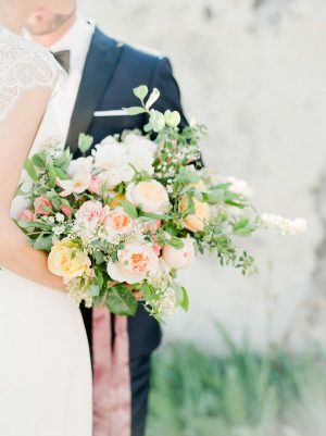 Peach Wedding Bouquet - Stella Yang Photography
