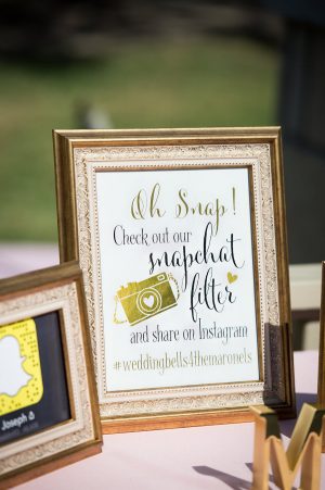 Snapchat wedding sign - Bethany Walter Photography