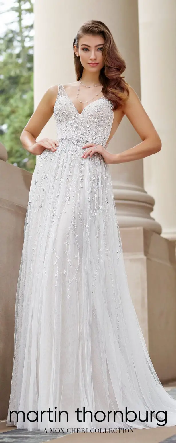 Wedding Dresses by Martin Thornburg, a Mon Cheri Collection - Spring 2018