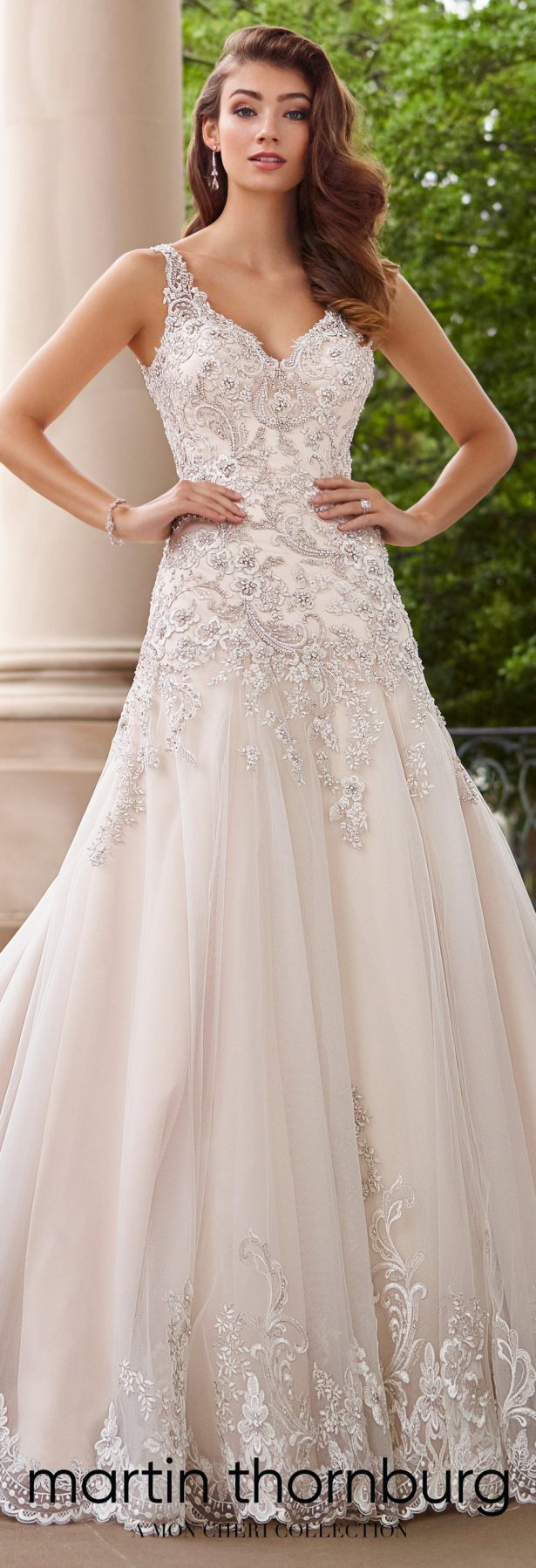 Wedding Dresses by Martin Thornburg, a Mon Cheri Collection - Spring 2018