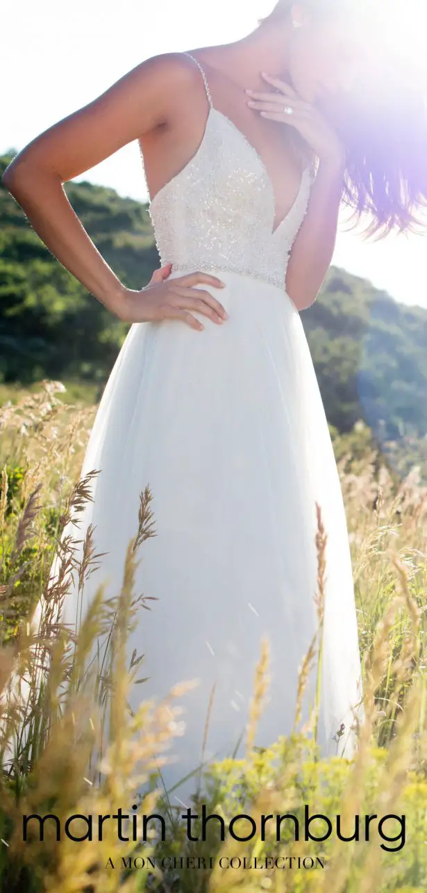 Wedding Dresses by Martin Thornburg, a Mon Cheri Collection - Spring 2018
