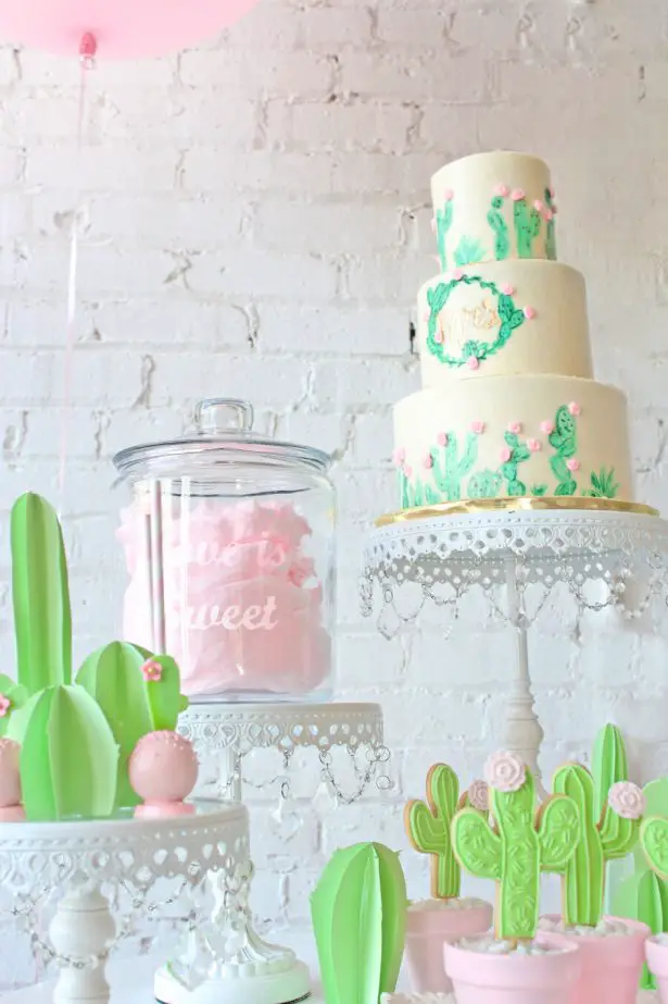 cactus and cotton candy dessert bar - Belle The Magazine, Ur New Image, MeCupcake