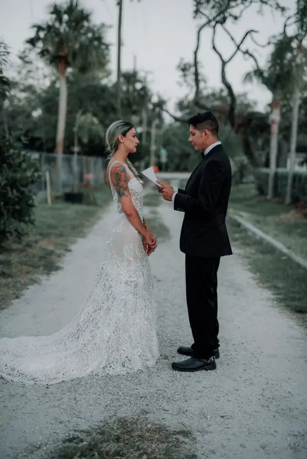 wedding vow exchange - Lindsey Morgan Photography