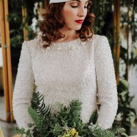 Art Decco Wedding Bouquet - Dos de Corazones Photography