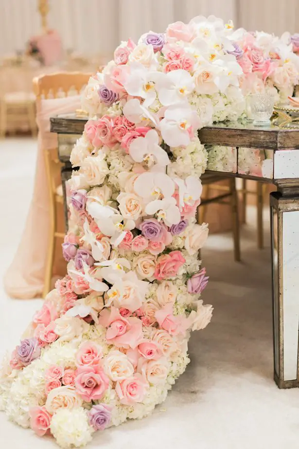 Garland Wedding Centerpiece - Luna De Mar Photography