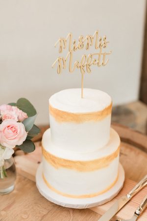 Gold Wedding Cake - Alicia Lacey Photography