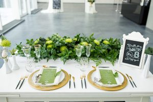 Greenery Wedding Tablescape Menu Plate Setting - Tom Wang Photography