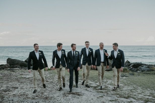 Groomsmen Seaside Wedding Photo - - Lucas & Co Photography