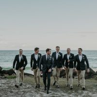 Groomsmen Seaside Wedding Photo - - Lucas & Co Photography