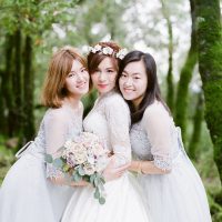 Lace Bridesmaid Dresses - Stella Yang Photography
