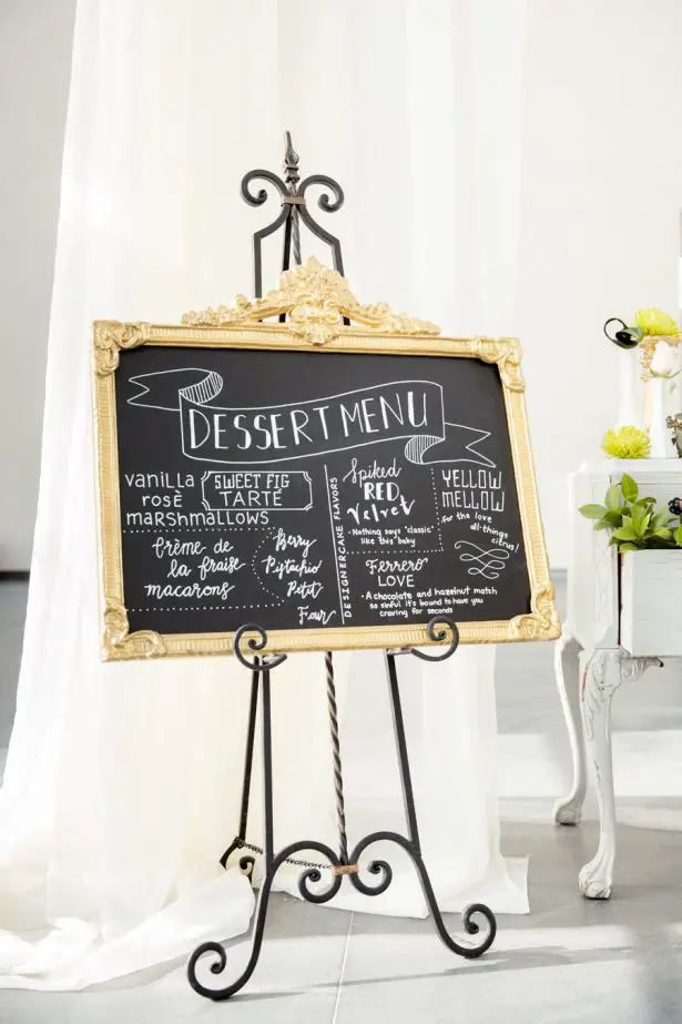 Wedding Desert Menu Sign - Tom Wang Photography
