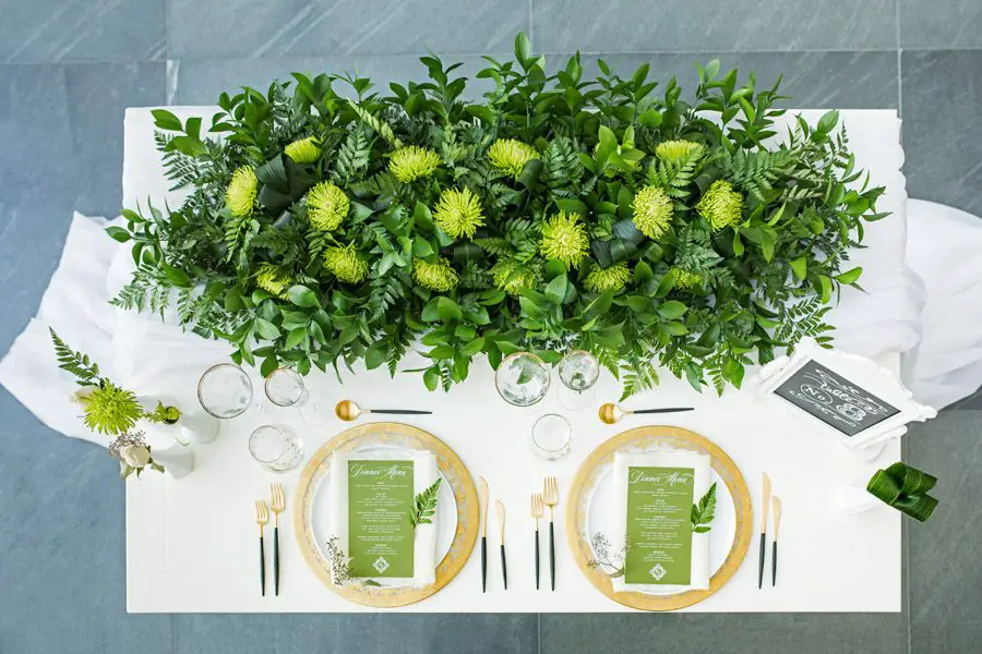 Greenery Wedding Tablescape - Tom Wang Photography