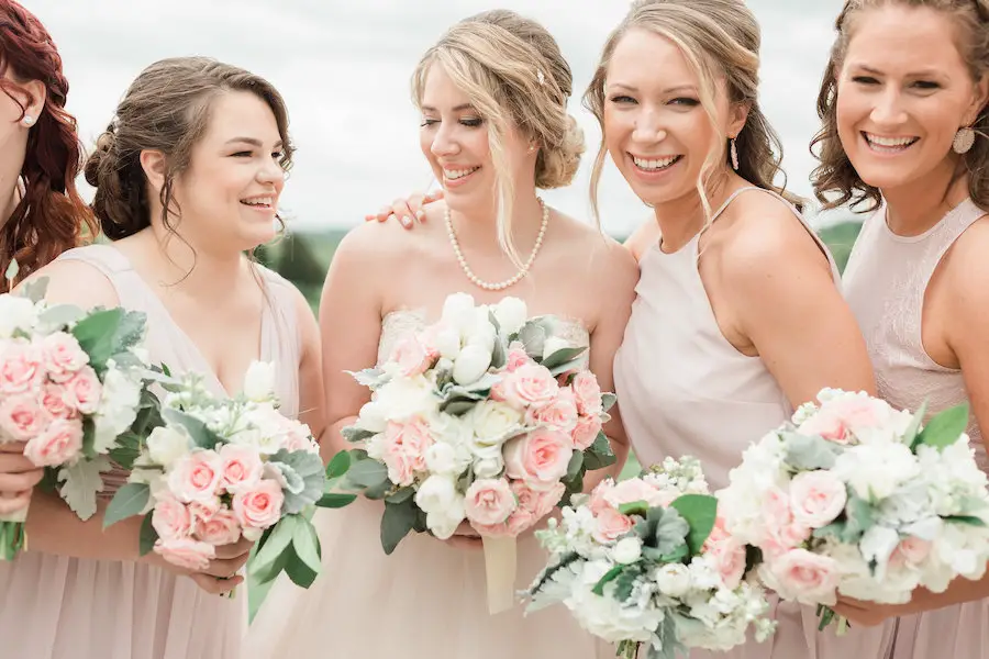 blush bridal party - Alicia Lacey Photography