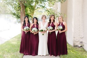 Maroon Bridesmaid Dresses - Paige Vaughn Photography
